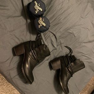 Worn once Freebirds by Steven Casey Boots in black. Like new!